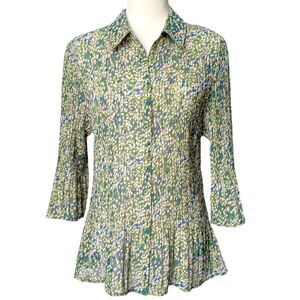 Fashion Bug Green Button Down Shirt